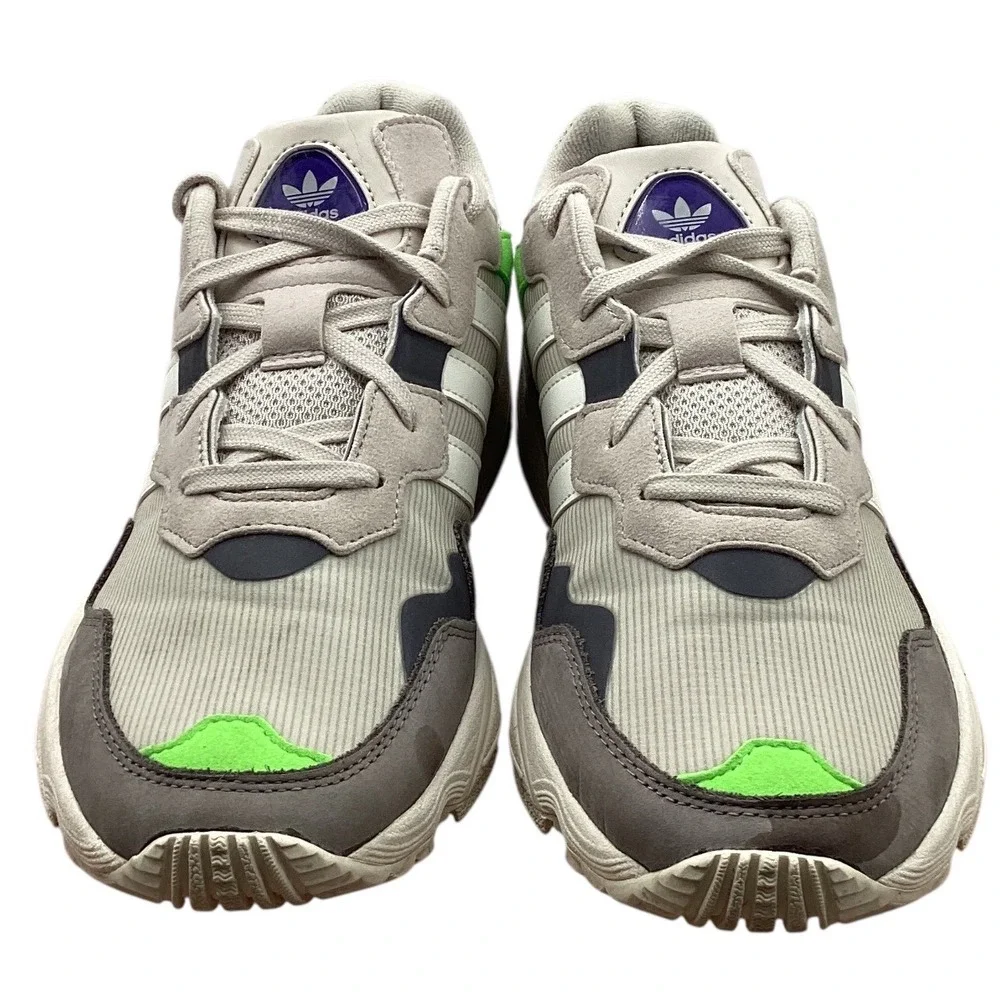 Adidas Yung-96 Mens Grey Crystal White Shock‎ Lime Sneakers F97177